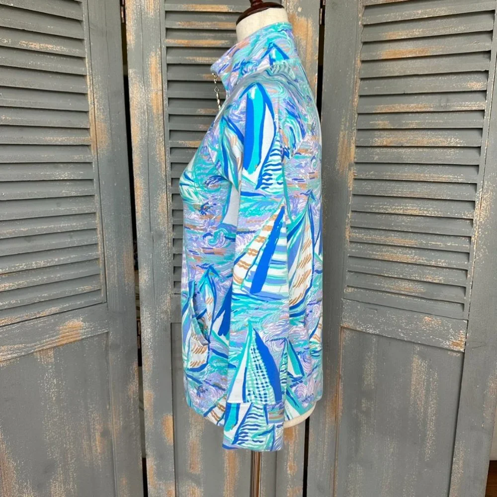 Lilly Pulitzer UPF 50+ Skipper Popover Aboat Time Sz XS - Picture 12 of 16